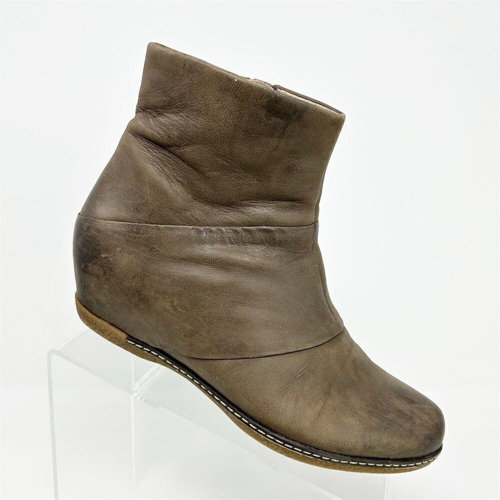 Dansko Lettie Women's Wedge Booties Brown Size 39 (US 8.5-9) Casual Comfort